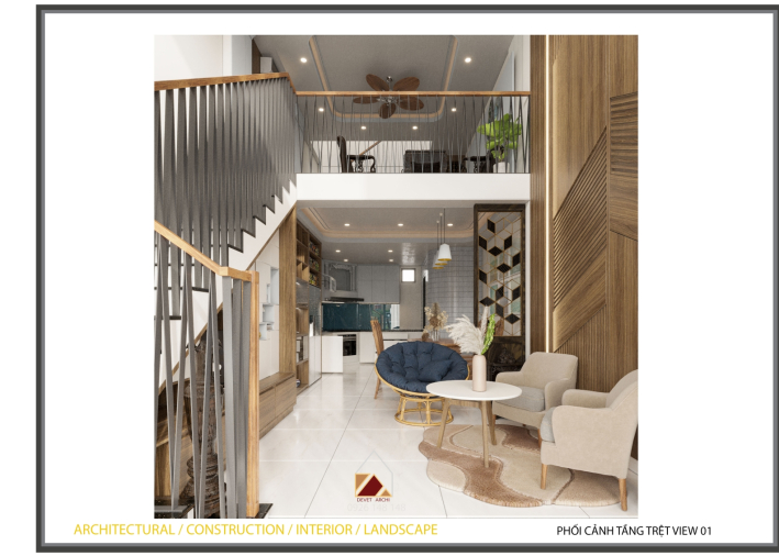 Công trình thiết kế nhà ở dân dụng diện tích 4 x 10